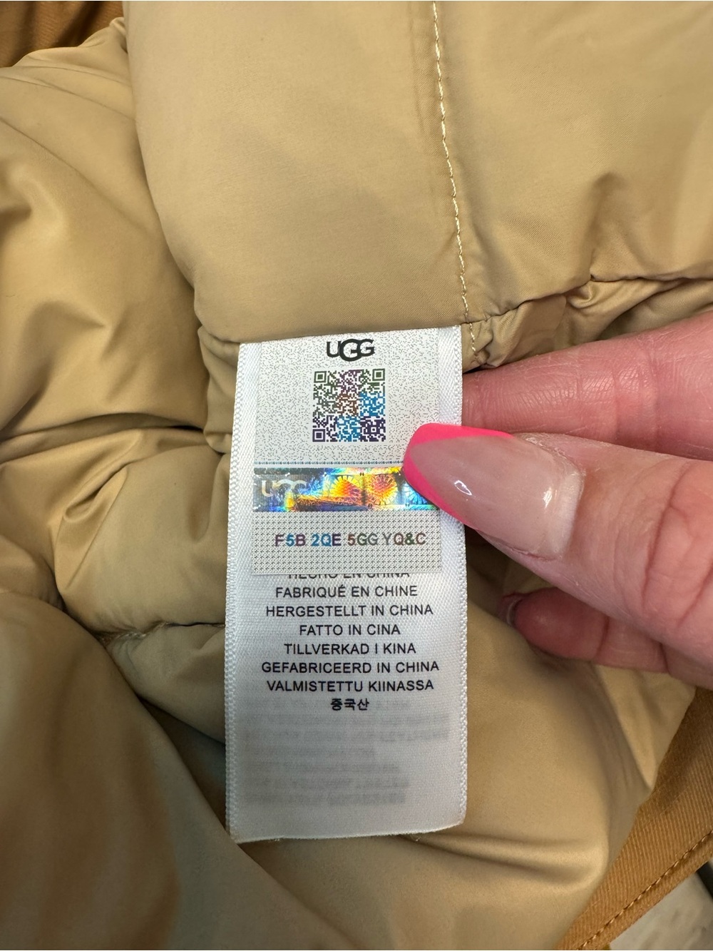 UGG Tan and Cream Kaysin Down Parka - Picture 9 of 10